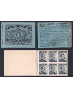 ITALIA REGNO 1911 Michetti 15c grigio nero Libretto MNH**