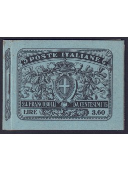 ITALIA REGNO 1911 Michetti 15c grigio nero Libretto MNH**