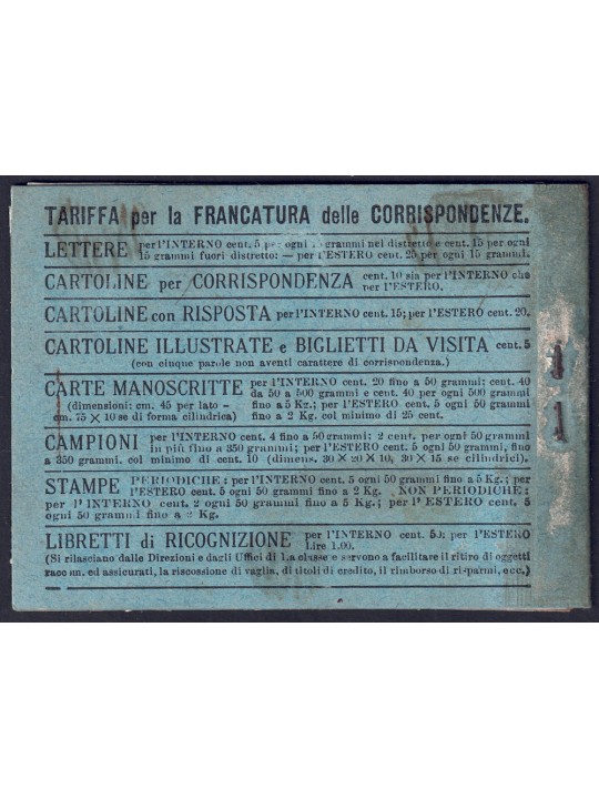 ITALIA REGNO 1911 Michetti 15c grigio nero Libretto MNH**