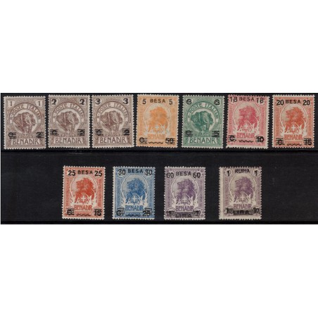 SOMALIA ITALIANA 1923 Serie ordinaria in besa 11v MH*