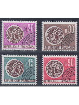 FRANCE 1971 Pre-Cancelled (Gallic Coin) 4v MNH**