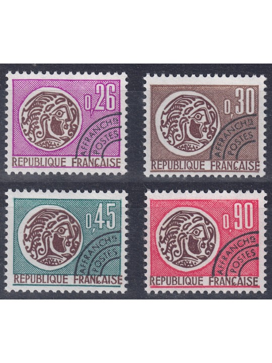 FRANCE 1971 Pre-Cancelled (Gallic Coin) 4v MNH**