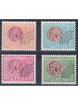 FRANCE 1975 Pre-Cancelled (Gallic Coin) 4v MNH**