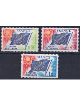 FRANCE 1975 Service (Council of Europe) 3v MNH**