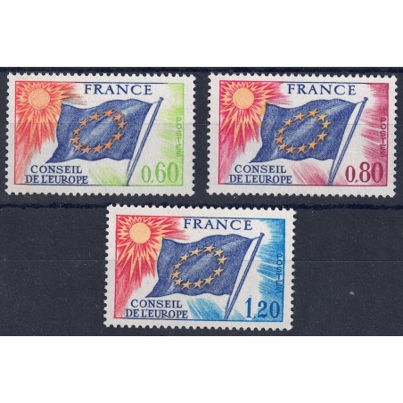 FRANCE 1975 Service (Council of Europe) 3v MNH**