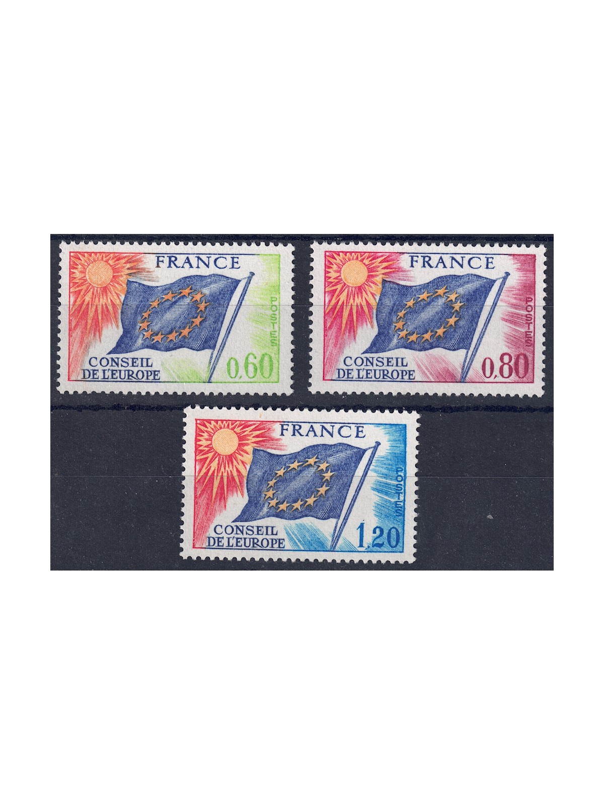 FRANCIA 1975 Servizio (Consiglio d'Europa) 3v MNH**