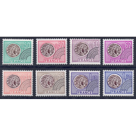 FRANCIA 1976 Preannullati (Moneta Gallica) 8v MNH**