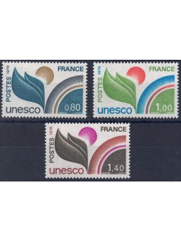 FRANCIA 1976 Francobolli di Servizio (UNESCO) 3v MNH**