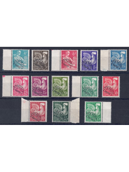 FRANCIA 1954/59 Preannullati (Mietitrice e Gallo) 13v MNH**