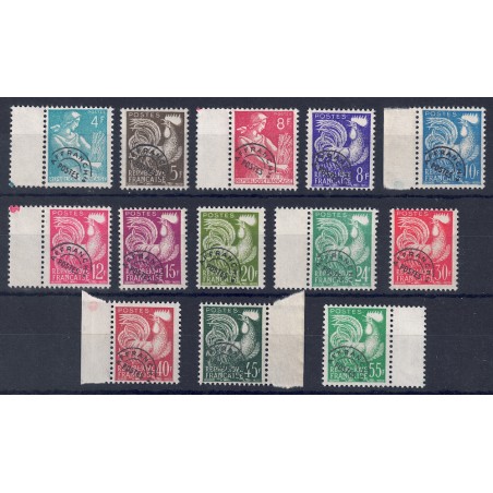 FRANCIA 1954/59 Preannullati (Mietitrice e Gallo) 13v MNH**