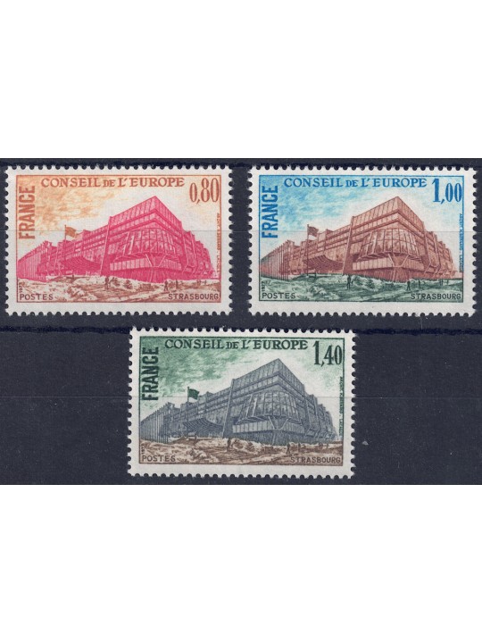 FRANCE 1977 Service (Council of Europe) 3v MNH**