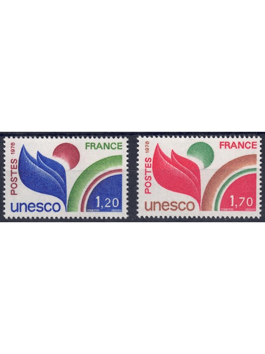 FRANCE 1978 Official Stamps (UNESCO) 2v MNH**