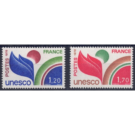 FRANCE 1978 Official Stamps (UNESCO) 2v MNH**
