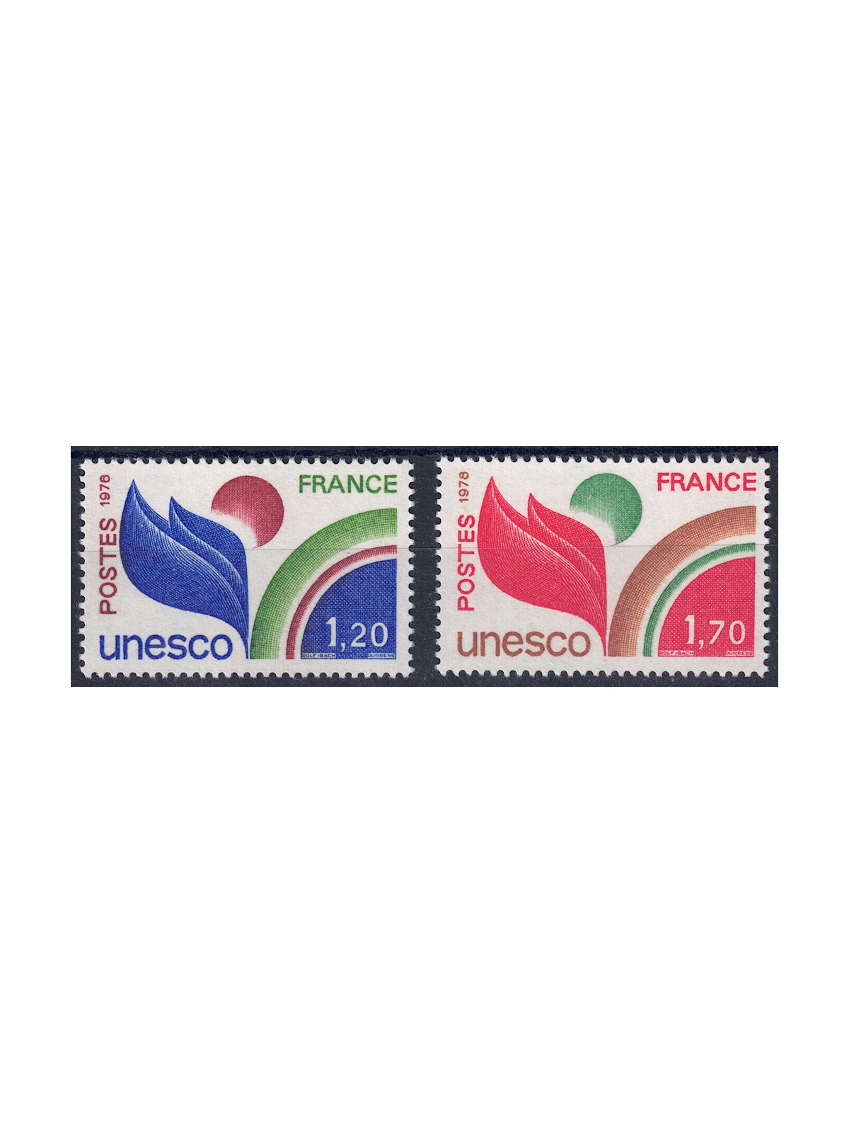 FRANCE 1978 Official Stamps (UNESCO) 2v MNH**
