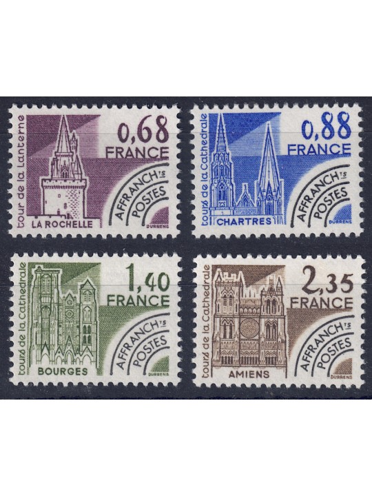 FRANCIA 1979 Preannullati (Monumenti Storici 1ª Serie) 4v MNH**