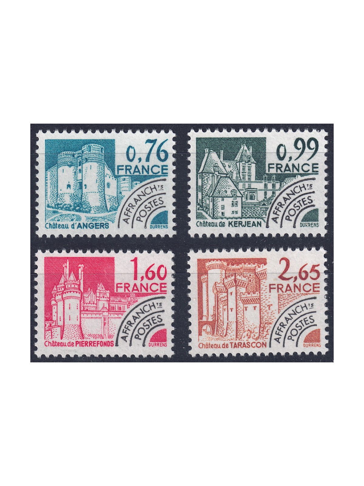 FRANCIA 1980 Preannullati (Monumenti Storici 2ª Serie) 4v MNH**