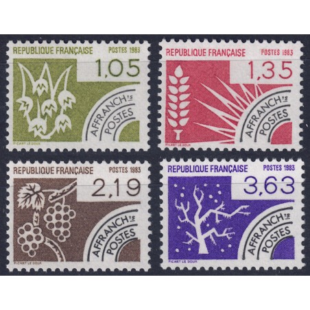FRANCE 1983 Pre-Cancelled (The Four Seasons) 4v MNH**