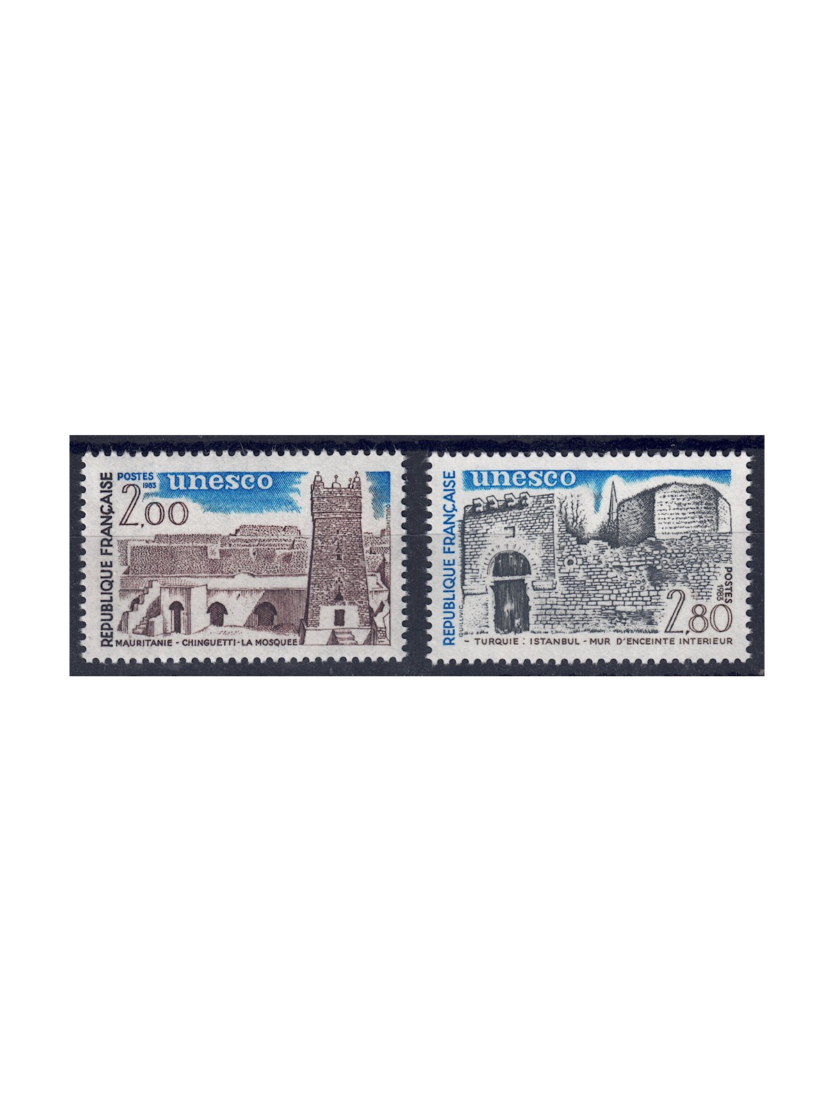 FRANCIA 1983 Francobolli di Servizio (UNESCO) 2v MNH**