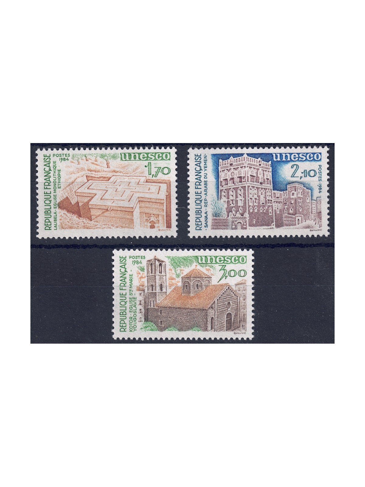 FRANCIA 1984 Francobolli di Servizio (UNESCO) 3v MNH**