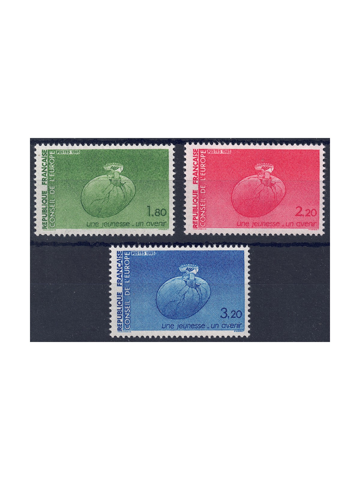 FRANCIA 1985 Servizio (Consiglio d'Europa) 3v MNH**
