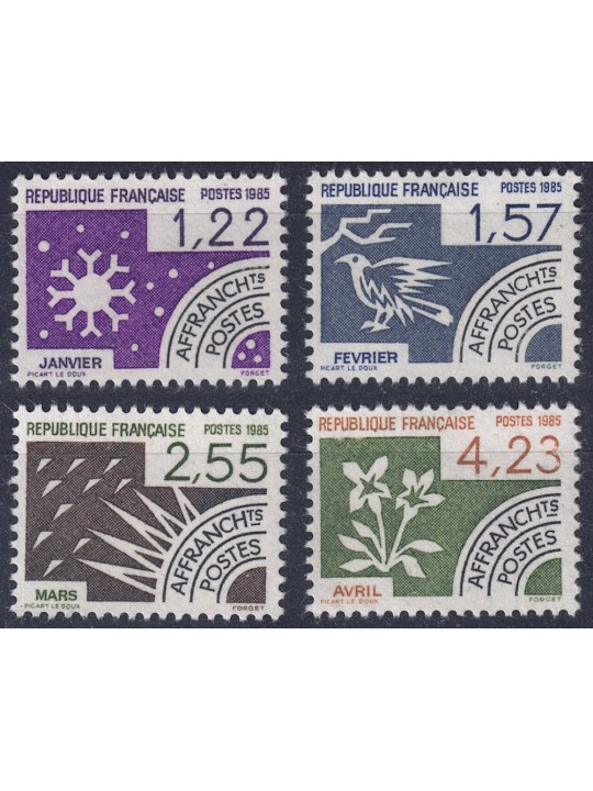FRANCE 1985 Pre-Cancelled (Months of the Year - 1st Series) 4v MNH**