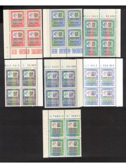 ITALY 1978-79 High values (in blocks of four) 7v MNH**