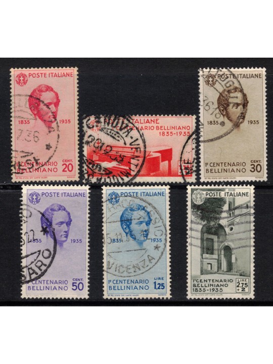 ITALY KINGDOM 1935 Centenary Bellini 6v us
