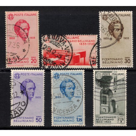 ITALY KINGDOM 1935 Centenary Bellini 6v us