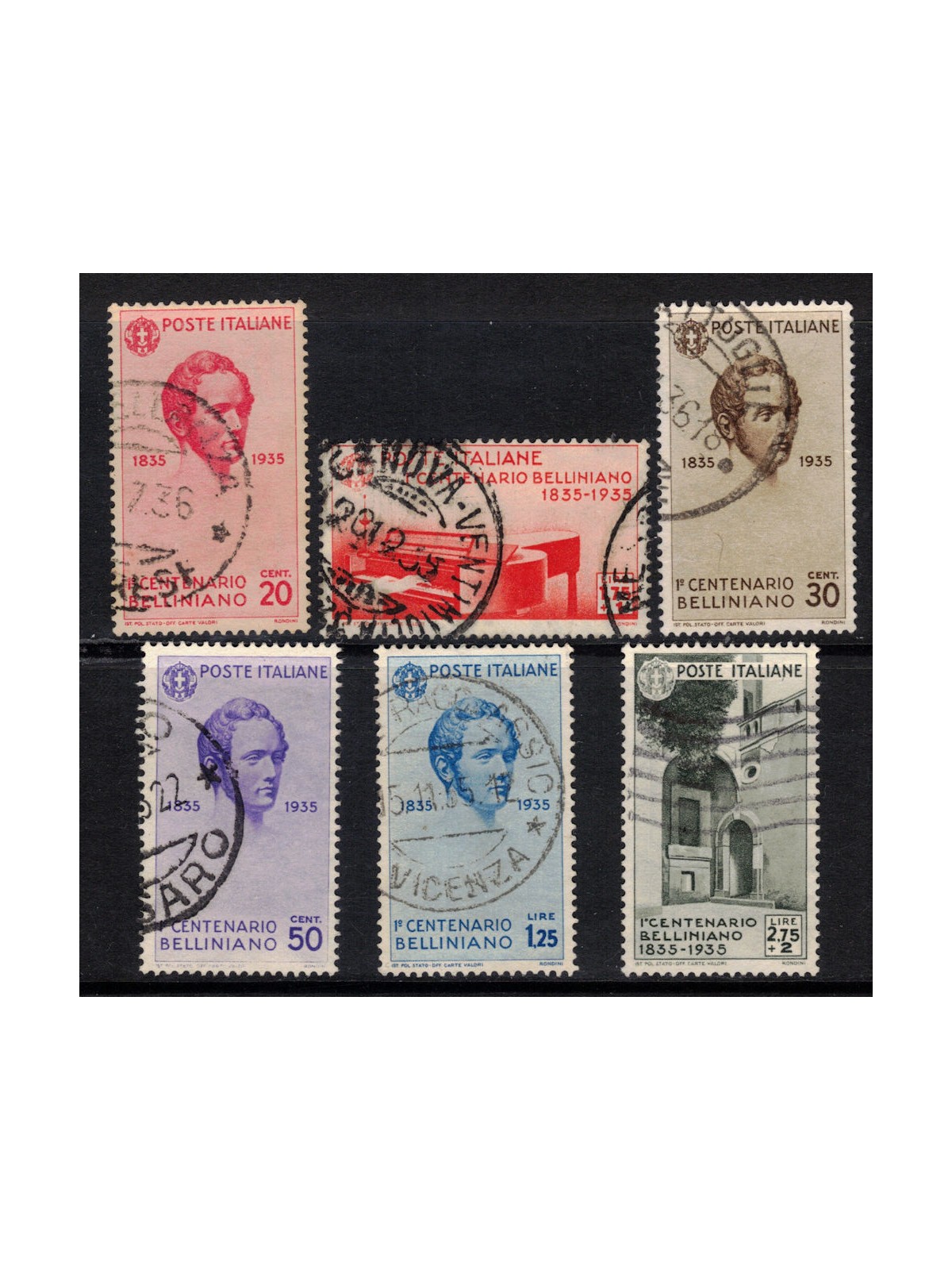 ITALY KINGDOM 1935 Centenary Bellini 6v us