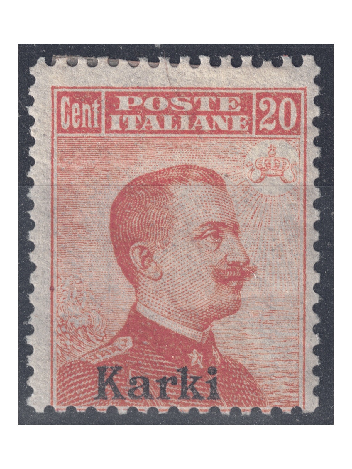 EGEO CARCHI 1917 20c arancio senza filigrana MH*