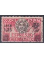 ERITREA 1936 Espresso 1,25 su 60c soprast. in nero us
