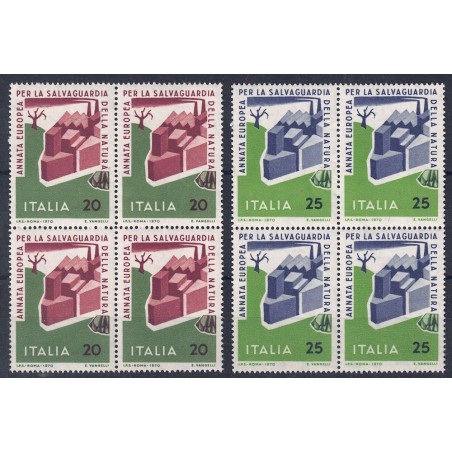ITALY 1970 Nature conservation 2v in quartet MNH**