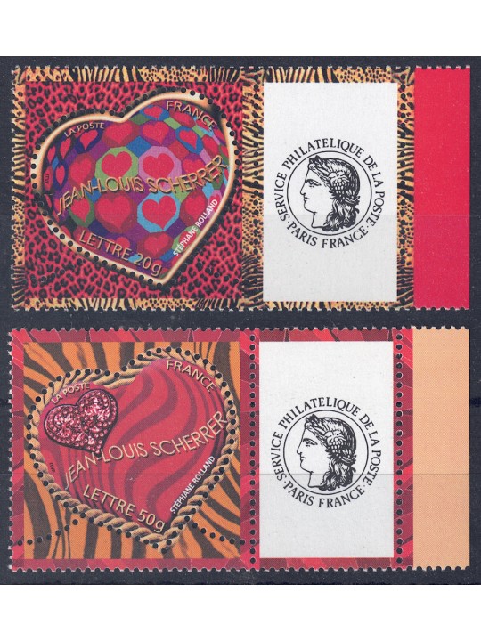 FRANCE 2006 Valentine's Day (Jean-Louis Scherrer) from m/s 2v MNH**