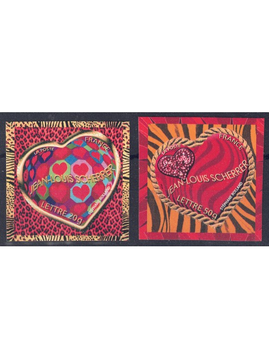 FRANCE 2006 Valentine's Day (Jean-Louis Scherrer) 2v self-adhesive MNH**