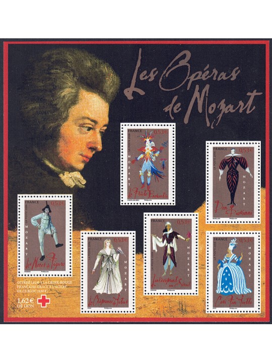 FRANCE 2006 Wolfgang Amadeus Mozart s/s MNH**