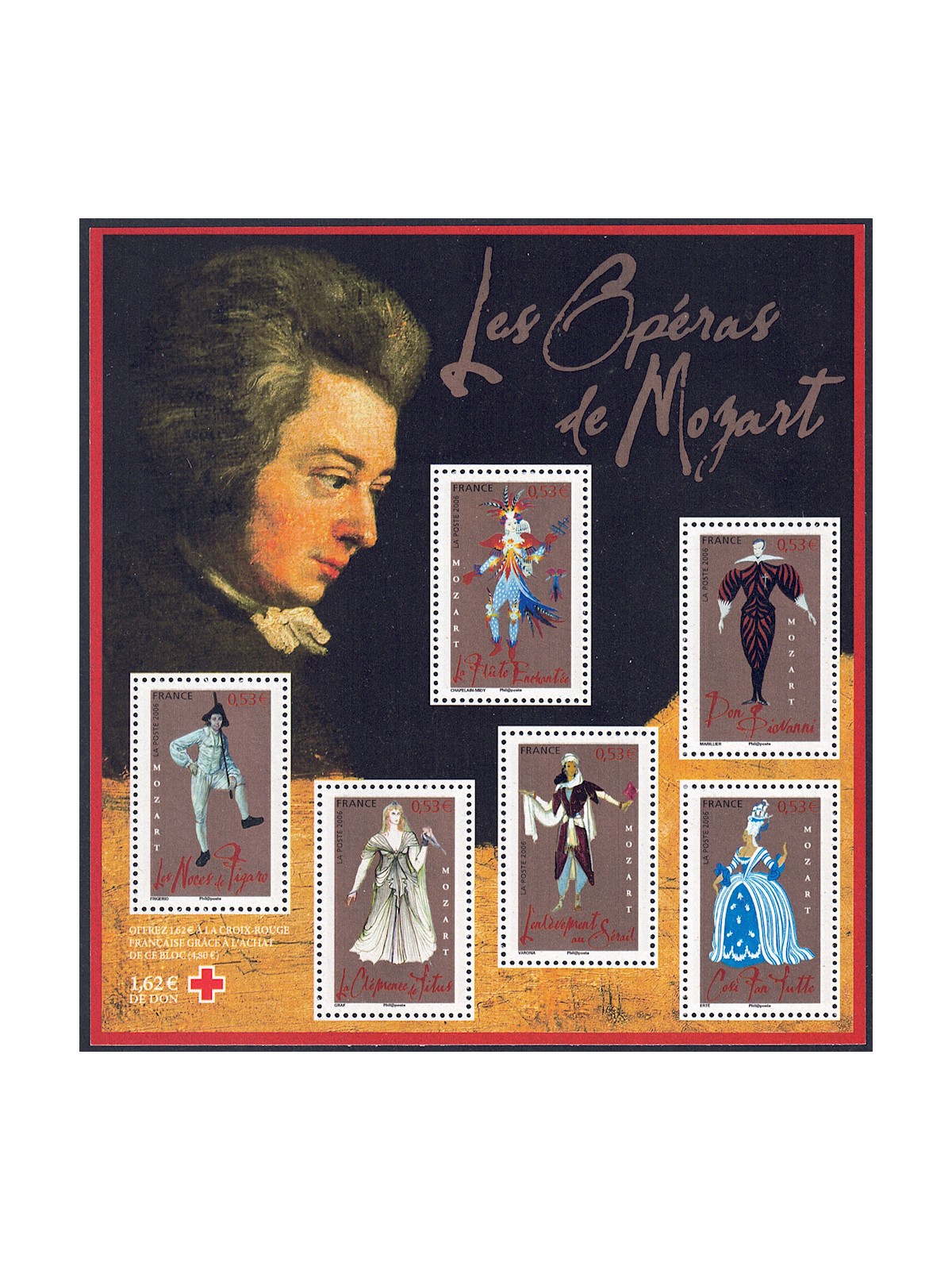 FRANCE 2006 Wolfgang Amadeus Mozart s/s MNH**
