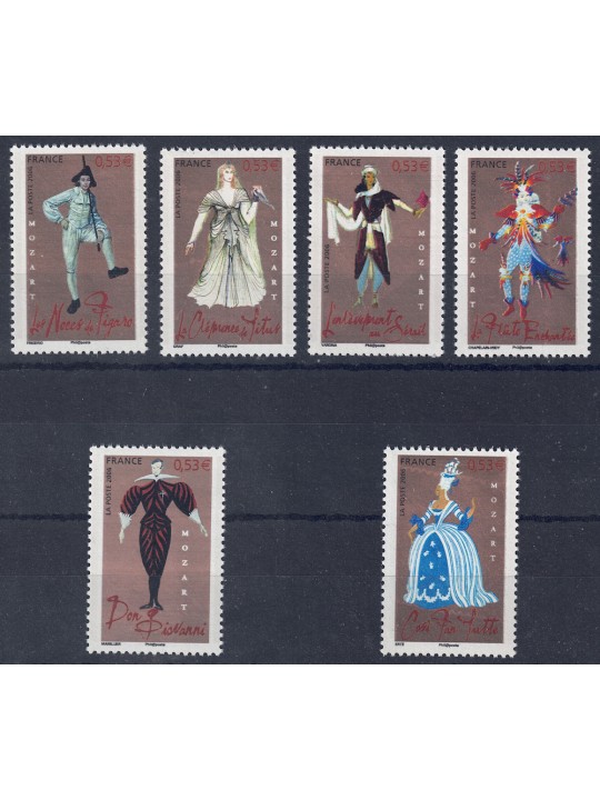 FRANCE 2006 Wolfgang Amadeus Mozart 6v MNH**