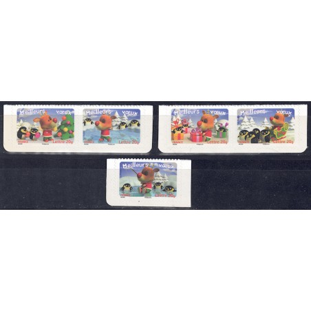 FRANCE 2006 Christmas and New Year 5v from booklet MNH**