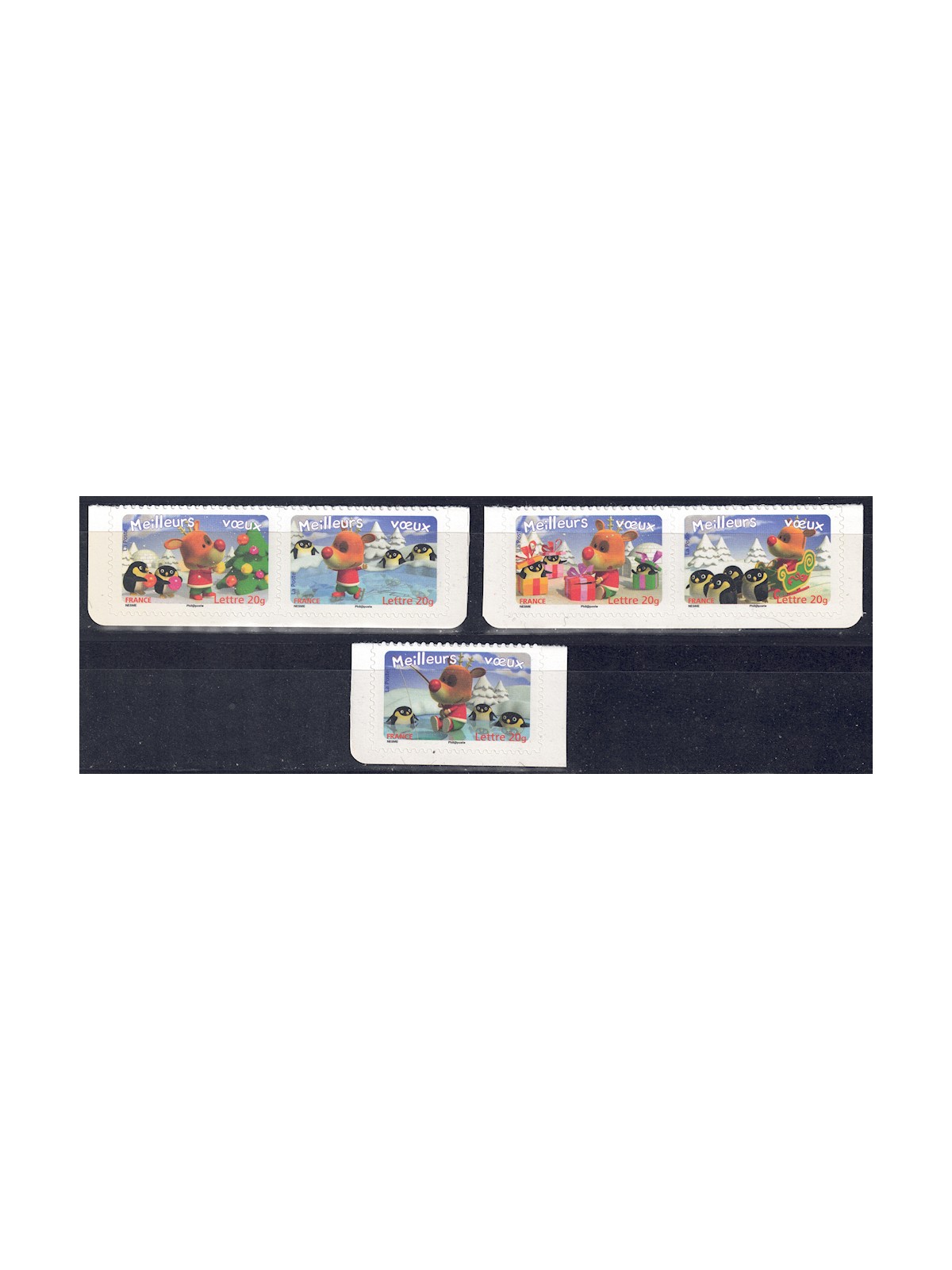 FRANCIA 2006 Natale e Nuovo Anno 5v da LB MNH**