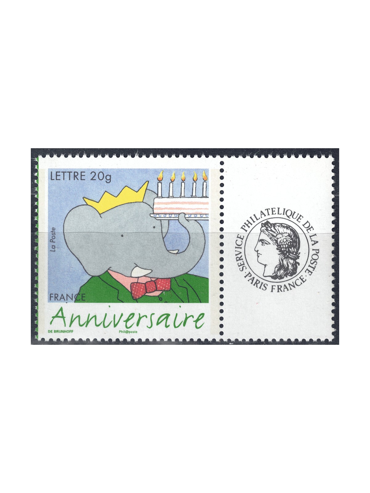 FRANCE 2006 Stamp for Greetings (Comics) from m/s MNH**