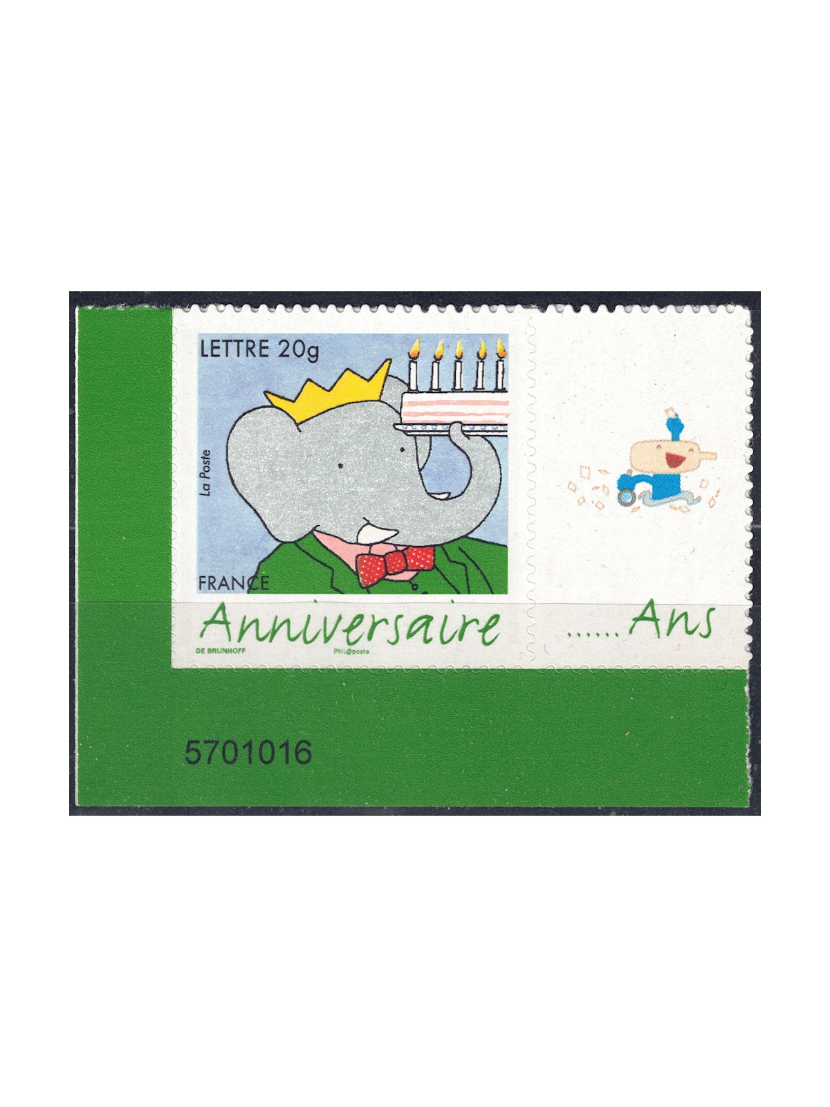 FRANCIA 2006 Francobollo per Saluti (Elefante Babar) MNH**