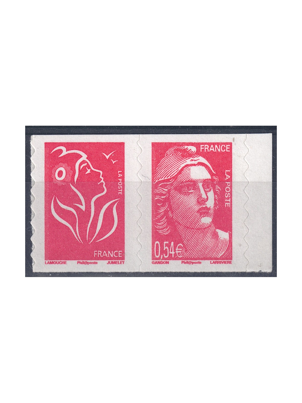 FRANCE 2006 Marianne de Gandon (from booklet) 2v MNH**