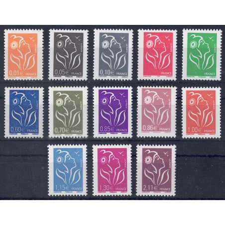 FRANCE 2006 Marianne (Definitives) 13v MNH**