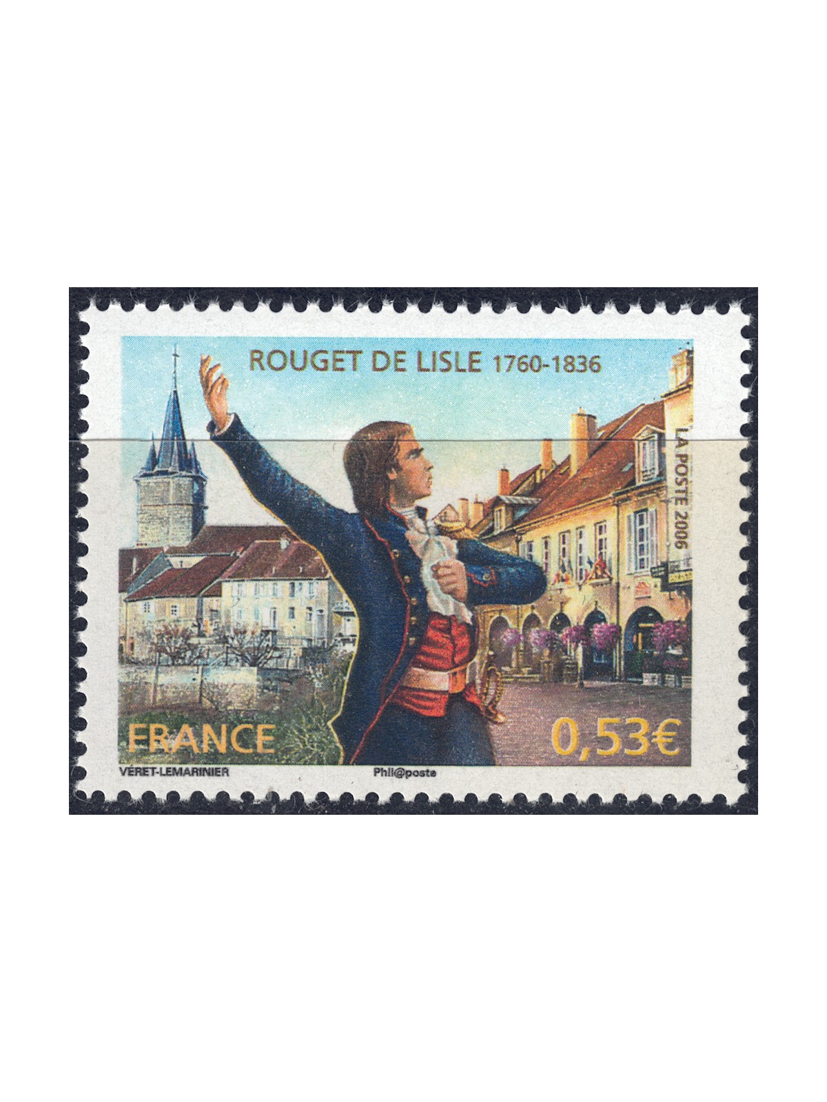 FRANCIA 2006 Claude Joseph Rouget de Lisle MNH**