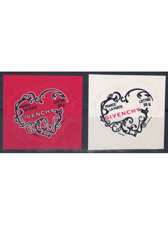 FRANCIA 2007 San Valentino (Givenchy) 2v Autoadesivi MNH**