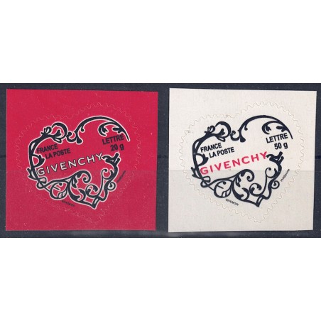FRANCIA 2007 San Valentino (Givenchy) 2v Autoadesivi MNH**