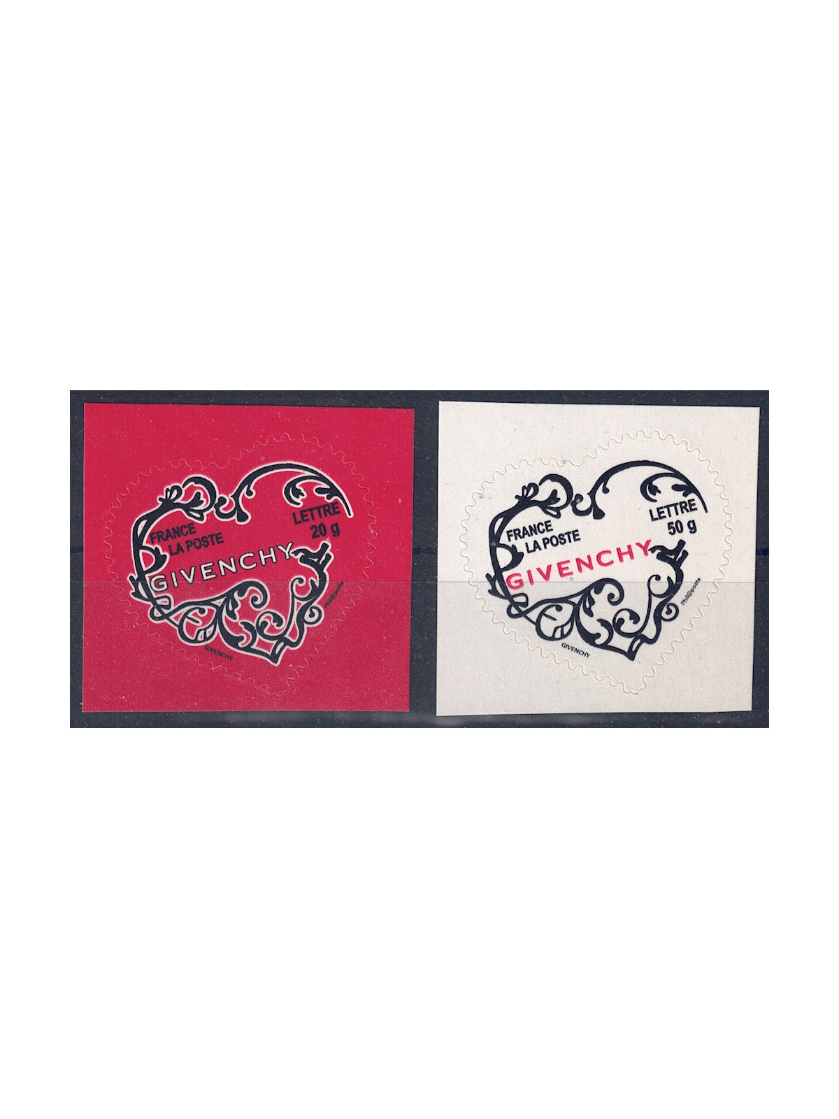 FRANCIA 2007 San Valentino (Givenchy) 2v Autoadesivi MNH**