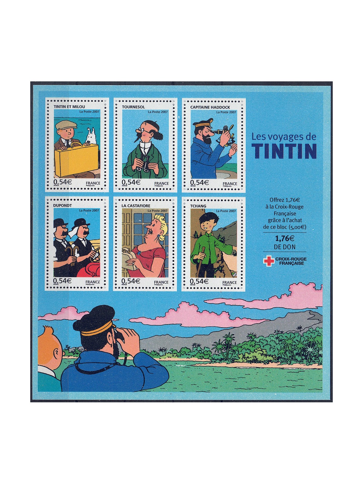 FRANCIA 2007 Fumetti (Tintin e Milou) BF MNH**