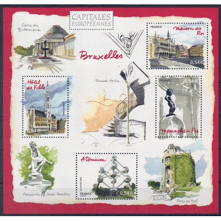 FRANCE 2007 European Capitals (Brussels) s/s MNH**