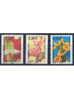 FRANCIA 2007 Preannullati (Fiori) 3v MNH**